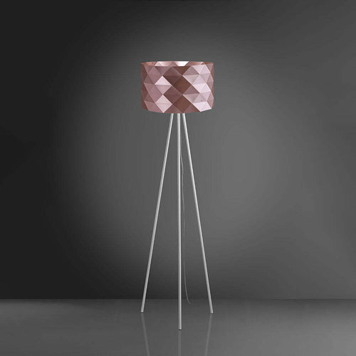 Lampada-Da-Terra-Treppiede-1-Luce-Prisma-In-Polilux-Rosa-Metallico-H146-Made-In-Italy