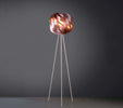 Lampada-Da-Terra-Treppiede-Globe-1-Luce-Polilux-Rosa-Metallico-D40-Made-In-Italy