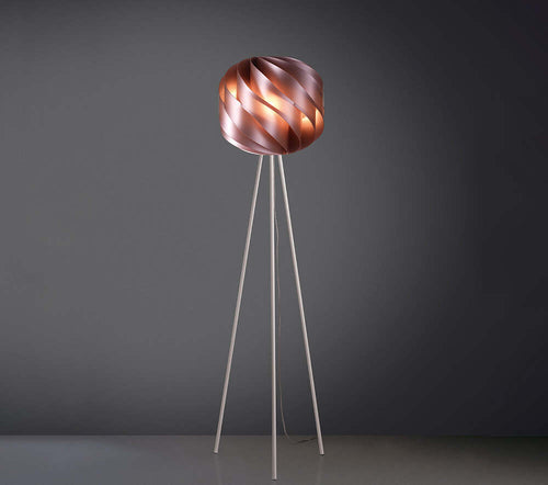 Lampada-Da-Terra-Treppiede-Globe-1-Luce-Polilux-Rosa-Metallico-D40-Made-In-Italy