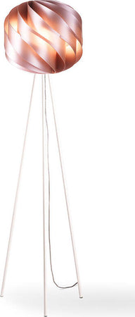 Lampada-Da-Terra-Treppiede-Globe-1-Luce-Polilux-Rosa-Metallico-D40-Made-In-Italy