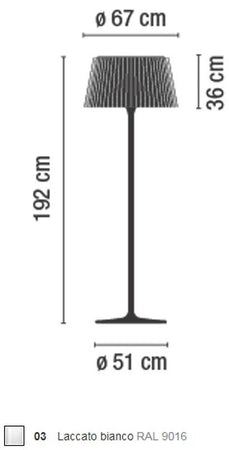Lampada da terra Vibia Plis Outdoor