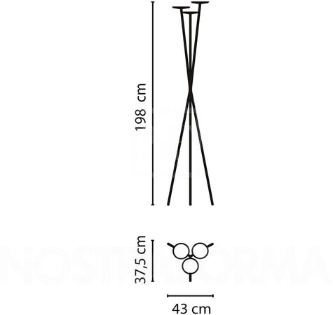 Lampada da terra Vibia Skan 3 luci