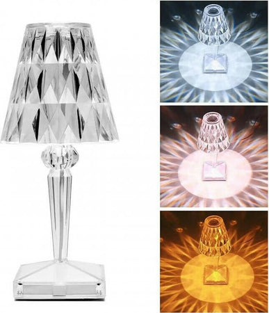 Lampada Effetto Cristallo Da Tavolo A Led Con Batteria Ricaricabile Bar Locali Lampada Da Tavolo Illuminazione/Illuminazione per interni/Lampade/Lampade da tavolo e abat-jour Tech Service - Melito di Napoli, Commerciovirtuoso.it