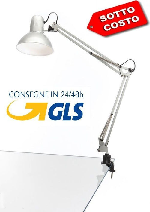 LAMPADA-ESTETISTA-SNODABILE-ORIENTABILE-E27-DA-SCRIVANIA-TAVOLO-CON-MORSETTO-OLI