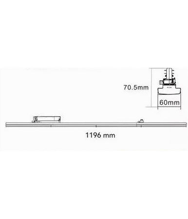 Lampada Faretto Da Binario Trifase 40 Watt 6000lm Cct 90° Ip20 Bianco Pt4-120-b3c
