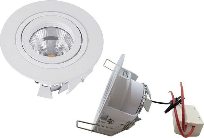 Lampada Faretto LED tondo orientabile bianco 5W  luce calda driver inclusi design ed alta luminosità Illuminazione/Illuminazione per interni/Luci da incasso/Portafaretti da incasso Led Mall Home - Napoli, Commerciovirtuoso.it
