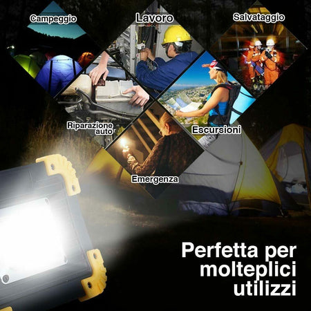 Lampada Faro Lavoro Portatile Torcia 20w 2000 Lm A Batteria Litio Luce Emergenza Sport e Tempo Libero > Campeggio > Tempo Libero > Lampade Portatili Trade Shop italia - Napoli, Commerciovirtuoso.it