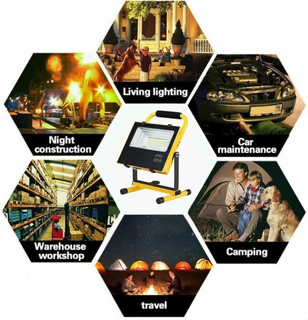 Lampada Faro Led Lavoro Portatile Torcia 50w Batteria Litio Luce Emergenza 2500l Sport e Tempo Libero > Campeggio > Tempo Libero > Lampade Portatili Trade Shop italia - Napoli, Commerciovirtuoso.it