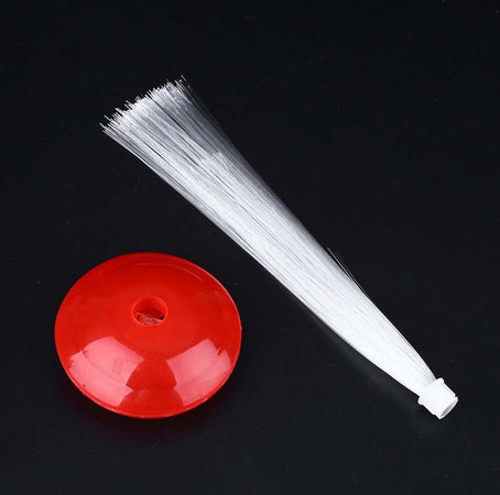 Lampada A Fibre Ottiche Retro - Cambio Colore LED - Effetto Anni '80 - Alimentazione A Batterie - 33 Cm - Foto 8