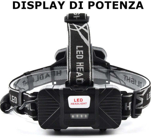 LAMPADA FRONTALE 5 LED PILE RICARICABILI TORCIA DA TESTA SPORT PESCA CAMPEGGIO - LE-075 Illuminazione/Illuminazione per esterni/Proiettori Zencoccostore - Formia, Commerciovirtuoso.it