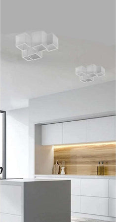 Lampada In Gesso A 5 Cubi Da Soffitto Lampadario Supporto Faretti Gu10 Gs-c06-5 Casa, arredamento e bricolage > Illuminazione da interno > Lampadari Trade Shop italia - Napoli, Commerciovirtuoso.it