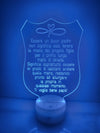 LAMPADA IN PLEXIGLASS REGALO FESTA DEL PAPA' AMORE PERSONALIZZATA LUCE LED RGB