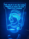 LAMPADA IN PLEXIGLASS REGALO FESTA TIFOSI NAPOLI OSIMHEN SQUADRA PERSONALIZZARE LUCE LED RGB