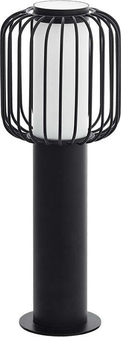 Lampada-Industrial-Da-Esterno-Ravello-1-Luce-Acciaio-Zincato-Nero-H45Cm
