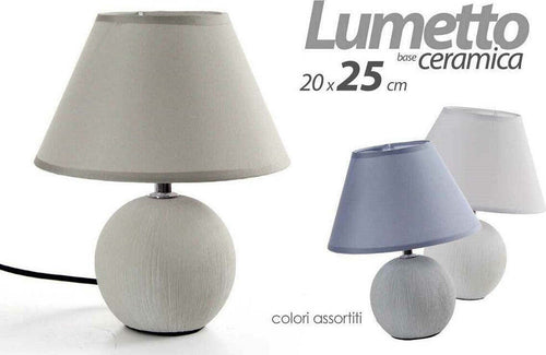 Lampada Interno Lumetto Abat-jour 20x25cm Base Ceramica Colori Assortiti 752681 Illuminazione/Illuminazione per interni/Lampade/Lampade da tavolo e abat-jour Trade Shop italia - Napoli, Commerciovirtuoso.it