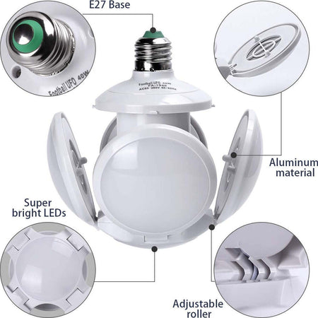 Lampada Lampadario Deformabile Led 60w Luce Fredda 5 Vie Bianca Attacco E27 Ufo Illuminazione/Lampadine/Lampadine a LED Trade Shop italia - Napoli, Commerciovirtuoso.it