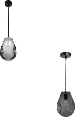Lampada Lampadario Sospensione E27 Drop in Vetro Argento Grigio Scuro Ip20 Lp-20 Lampada Soffitto Goccia TradeShop Trade Shop italia - Napoli, Commerciovirtuoso.it