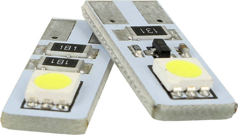Lampada-Led-Canbus-T10-W5W-2-Smd-Bianco-No-Polarita-No-Errore-Check-Luci-12V-Carall