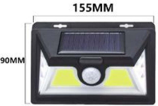 Lampada Led Cob Luce Ricarica Solare Applique Parete Sensore Movimento Tx-9498 Illuminazione/Illuminazione per esterni/Lampade da parete Trade Shop italia - Napoli, Commerciovirtuoso.it