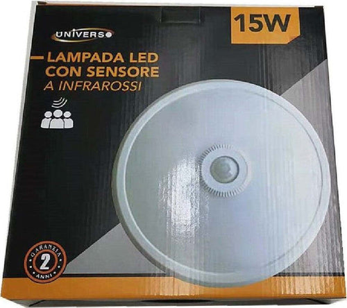Lampada Led Con Sensore Movimento Infrarossi Plafoniera Rotonda 15 Watt Ycb1073b Casa, arredamento e bricolage > Illuminazione da interno > Lampade Led Trade Shop italia - Napoli, Commerciovirtuoso.it