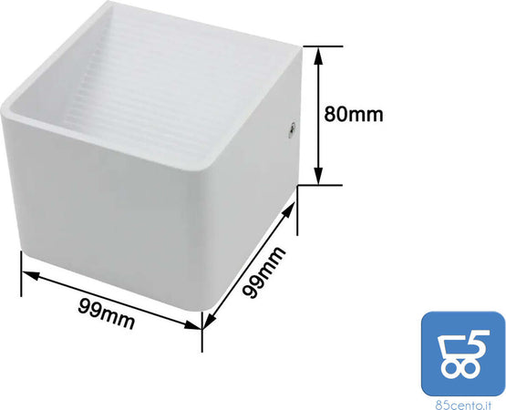 Lampada LED da parete per interni bianca con luce gialla 2200-2400K 5W 85-265V