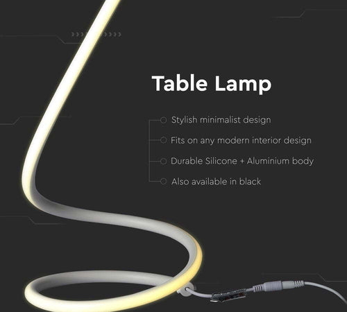 Lampada-Led-da-Tavolo-Design-Moderna-Spirale-Bianca-17W-Caldo-3000K-Confezione-danneggiata-V-Tac