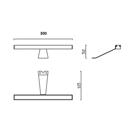 Lampada LED Kyra per bagno 300 mm cromata