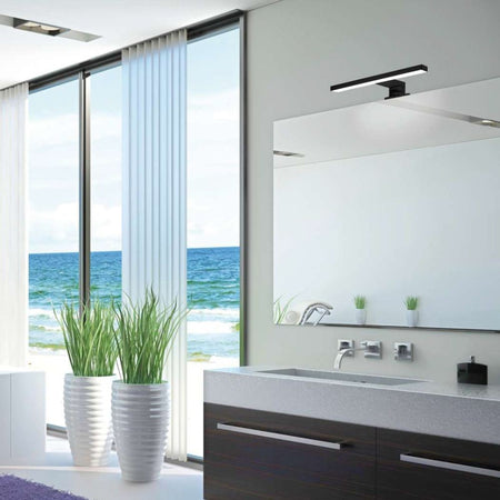 Lampada LED Kyra per bagno 300 mm nera