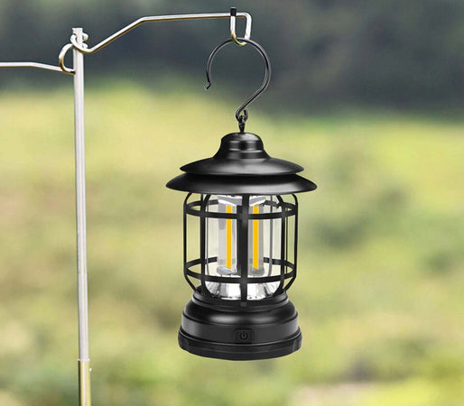 Lampada-LED-Lanterna-ricaricabile-USB-da-campeggio-portatile-Con-gancio-Dimmerabile