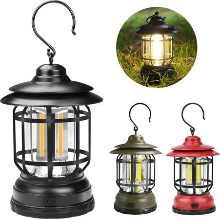 Lampada-LED-Lanterna-ricaricabile-USB-da-campeggio-portatile-Con-gancio-Dimmerabile