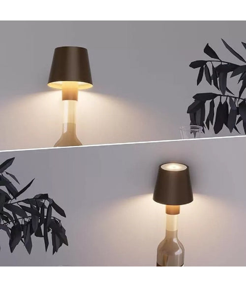Lampada Led Per Bottiglia Tappo Tavolo Touch Dimmerabile 3 Tonalità Ricaricabile