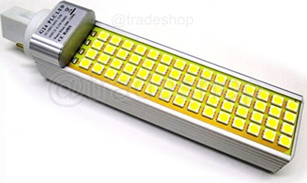 Lampada Led Plc G24 220v 12w Smd 5050 Bianco 6500k Freddo E Bianco Calda Illuminazione/Lampadine/Lampadine a LED Trade Shop italia - Napoli, Commerciovirtuoso.it