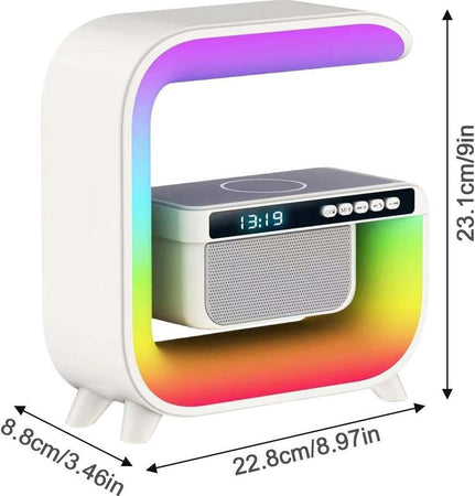 Lampada Led Rgb Con Ricarica Wir Induzione Speacker Cassa A Forma Di G Quadrata Elettronica/Cellulari e accessori/Accessori/Caricabatterie/Caricabatterie a induzione Trade Shop italia - Napoli, Commerciovirtuoso.it
