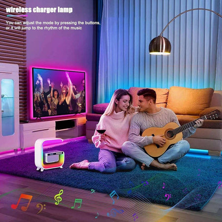 Lampada Led Rgb Con Ricarica Wir Induzione Speacker Cassa A Forma Di G Quadrata Elettronica/Cellulari e accessori/Accessori/Caricabatterie/Caricabatterie a induzione Trade Shop italia - Napoli, Commerciovirtuoso.it