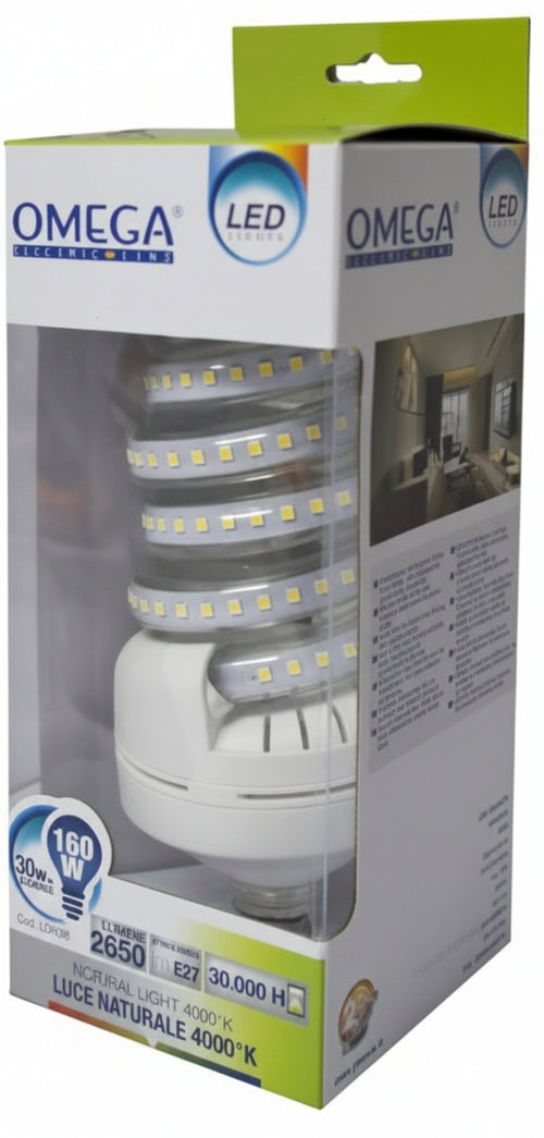 LAMPADA LED SPIRALINA 5,5 GIRI 30W 2650 LUMEN 4500 K ATTACCO E27 CLASSE A+ OMEGA Illuminazione/Lampadine/Lampadine a LED Scontolo.net - Potenza, Commerciovirtuoso.it