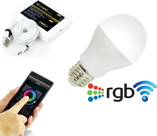 LAMPADA LED WIFI LUCE BIANCA RGB MULTICOLOR E27 TELECOMANDO RF MODULO SMARTPHONE Illuminazione/Lampadine/Lampadine a LED Trade Shop italia - Napoli, Commerciovirtuoso.it