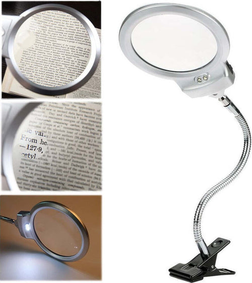 LAMPADA LENTE LED CLIP DA TAVOLO SCRIVANIA UFFICIO INGRANDIMENTO CON PINZA 2 LED Illuminazione/Illuminazione per interni/Lampade/Lampade da lavoro Trade Shop italia - Napoli, Commerciovirtuoso.it