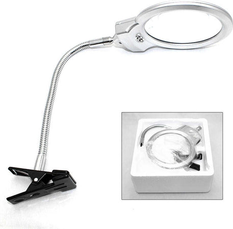 LAMPADA LENTE LED CLIP DA TAVOLO SCRIVANIA UFFICIO INGRANDIMENTO CON PINZA 2 LED Illuminazione/Illuminazione per interni/Lampade/Lampade da lavoro Trade Shop italia - Napoli, Commerciovirtuoso.it