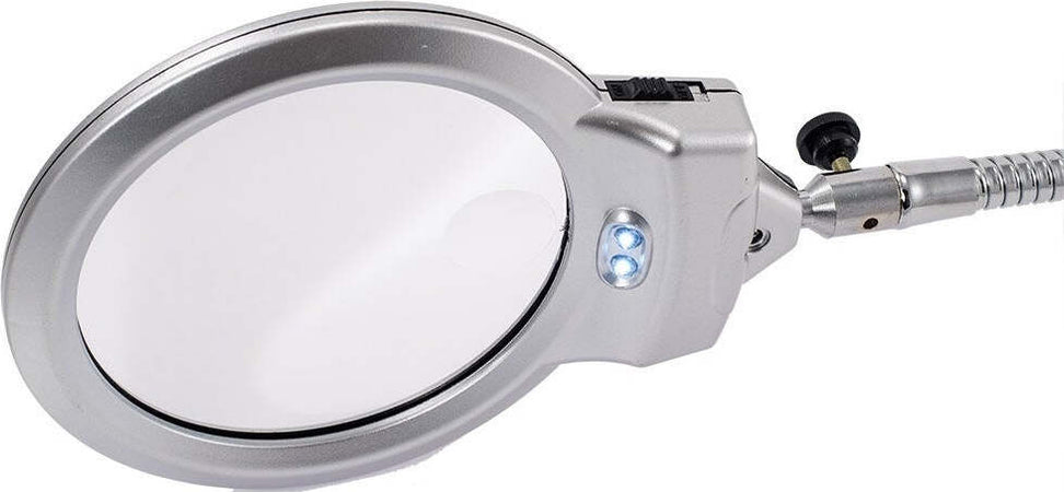 LAMPADA LENTE LED CLIP DA TAVOLO SCRIVANIA UFFICIO INGRANDIMENTO CON PINZA 2 LED Illuminazione/Illuminazione per interni/Lampade/Lampade da lavoro Trade Shop italia - Napoli, Commerciovirtuoso.it
