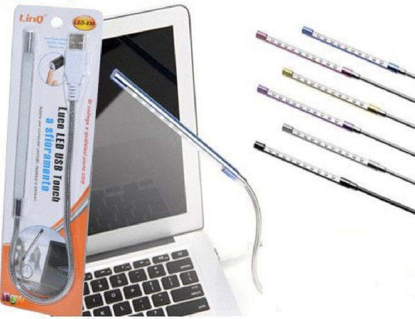 Lampada Luce A 10 Led Usb Touch A Sfioramento Per Notebook Portatili Pc Led-830 Illuminazione/Illuminazione per interni/Lampade/Lampade da tavolo e abat-jour Trade Shop italia - Napoli, Commerciovirtuoso.it
