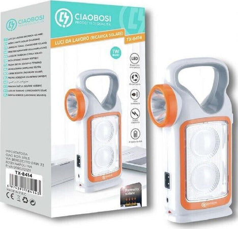 Lampada Luce Emergenza Batterie Ricaricabile 1w Torcia Led Carica Solare Tx-8414 Illuminazione/Illuminazione per interni/Lampade/Lampade da tavolo e abat-jour Trade Shop italia - Napoli, Commerciovirtuoso.it