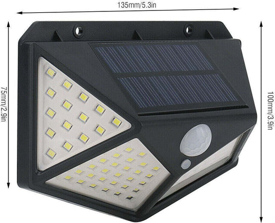 Lampada Luce Faretto Faro Esterno Energia Solare 100 Led Sensore Movimento Illuminazione/Illuminazione per esterni/Proiettori Trade Shop italia - Napoli, Commerciovirtuoso.it