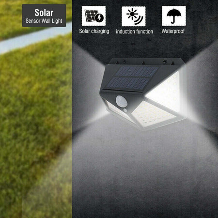 Lampada Luce Faretto Faro Esterno Energia Solare 100 Led Sensore Movimento Illuminazione/Illuminazione per esterni/Proiettori Trade Shop italia - Napoli, Commerciovirtuoso.it