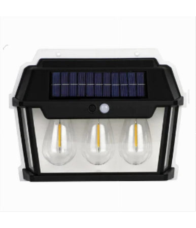 Lampada Luce Faretto Solare Faro Esterno Sensore Movimento Luce Calda 38 Watt