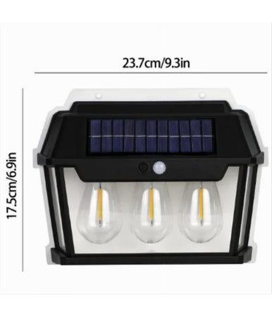 Lampada Luce Faretto Solare Faro Esterno Sensore Movimento Luce Calda 38 Watt