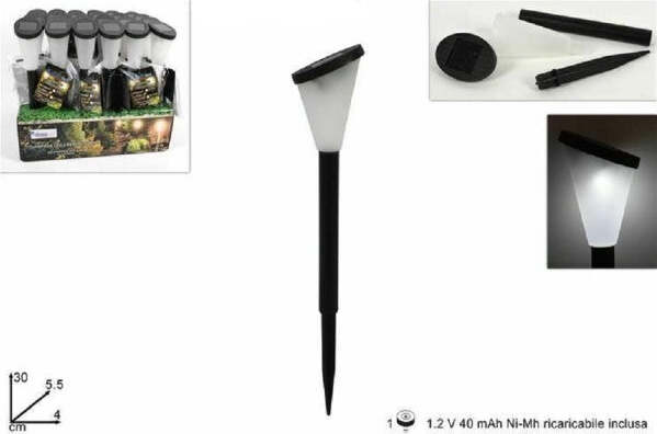 Lampada-Luce-Ricarica-Solare-Giardino-Esterni-Led-Torcia-30cm-Luce-Calda-Fredda