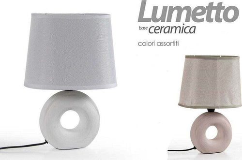 Lampada Lumetto Abat Jour Ceramica Tavolo Comodino E14 60w Design 26x10cm 793820 Illuminazione/Illuminazione per interni/Lampade/Lampade da tavolo e abat-jour Trade Shop italia - Napoli, Commerciovirtuoso.it