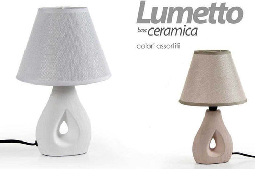 Lampada Lumetto Abat Jour Ceramica Tavolo Comodino E14 Colori Assortiti 793806 Illuminazione/Illuminazione per interni/Lampade/Lampade da tavolo e abat-jour Trade Shop italia - Napoli, Commerciovirtuoso.it