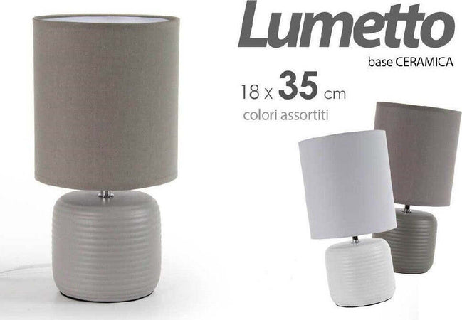 Lampada Lumetto Abat Jour Tavolo Base Ceramica Matt 18x35 Cm Vari Colori 752452 Illuminazione/Illuminazione per interni/Lampade/Lampade da tavolo e abat-jour Trade Shop italia - Napoli, Commerciovirtuoso.it