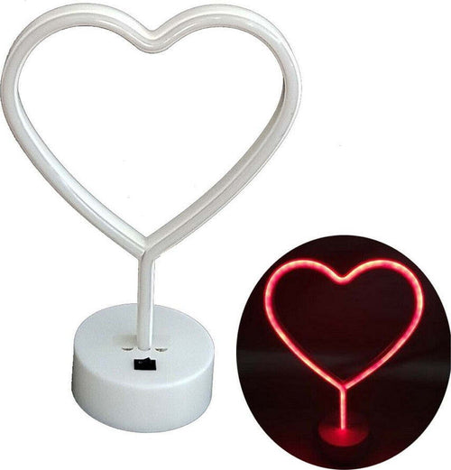 Lampada Notte Luce Rosso Led Forma Di Cuore Tavolo Neon Notturna Decorazione Illuminazione/Illuminazione per interni/Lampade/Lampade da tavolo e abat-jour Trade Shop italia - Napoli, Commerciovirtuoso.it
